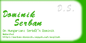 dominik serban business card